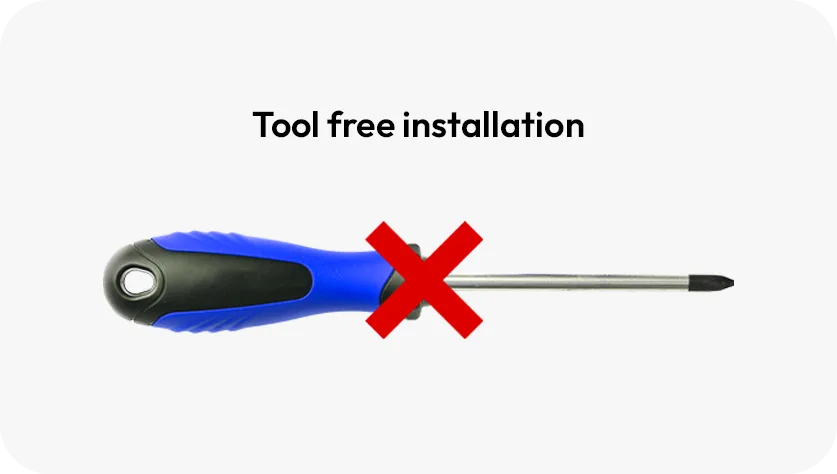 no screw driver